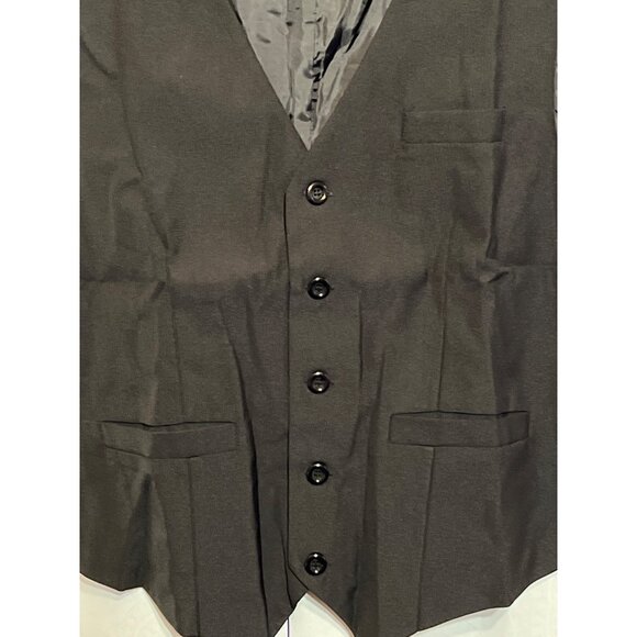 Mens Black 1920S Gatsby-Inspired Vest Set With Adjustable Back Bow Tie Tie & Arm - Picture 3 of 6